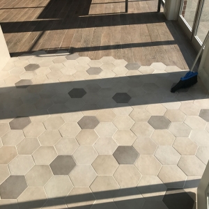 Apartment Clubhouse | Kitchen to Lounge Flooring